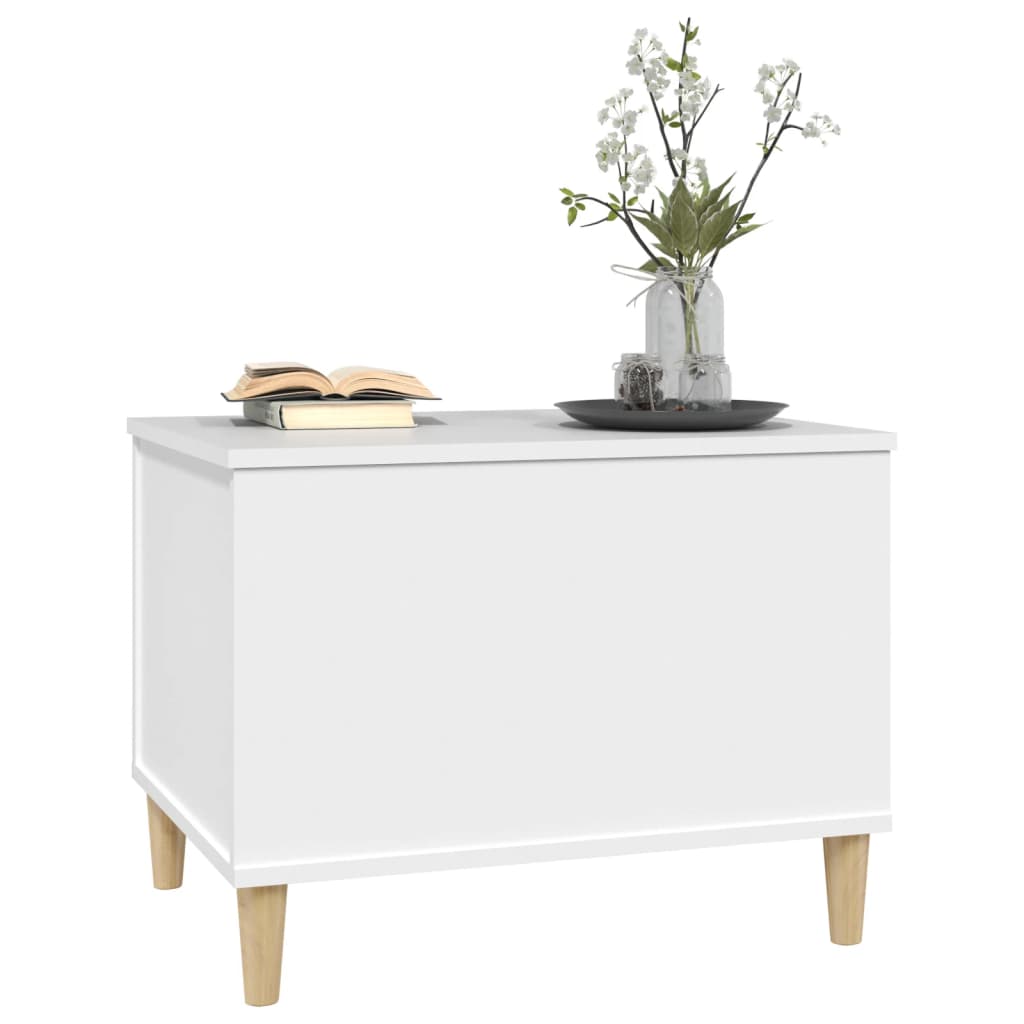 Table basse blanche 60x44,5x45 cm en bois