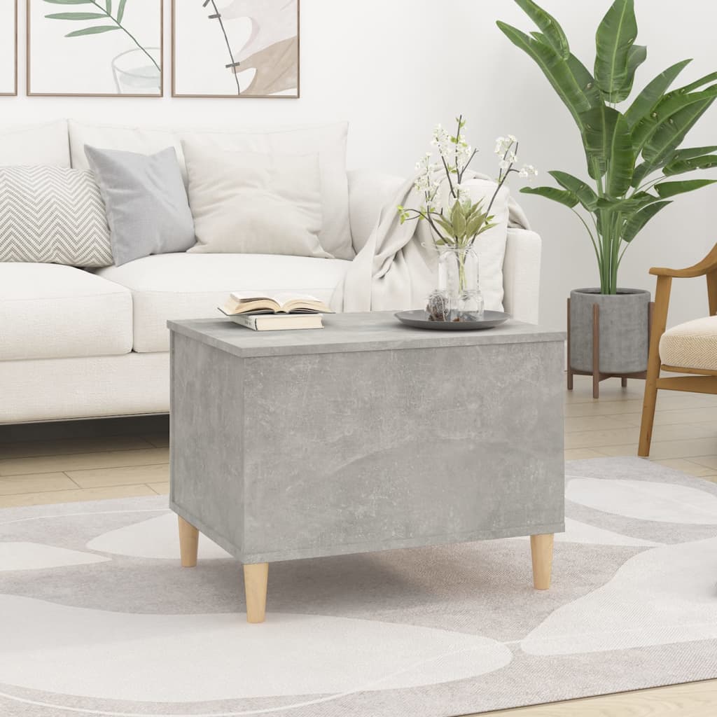 Table basse gris béton 60x44,5x45 cm en bois