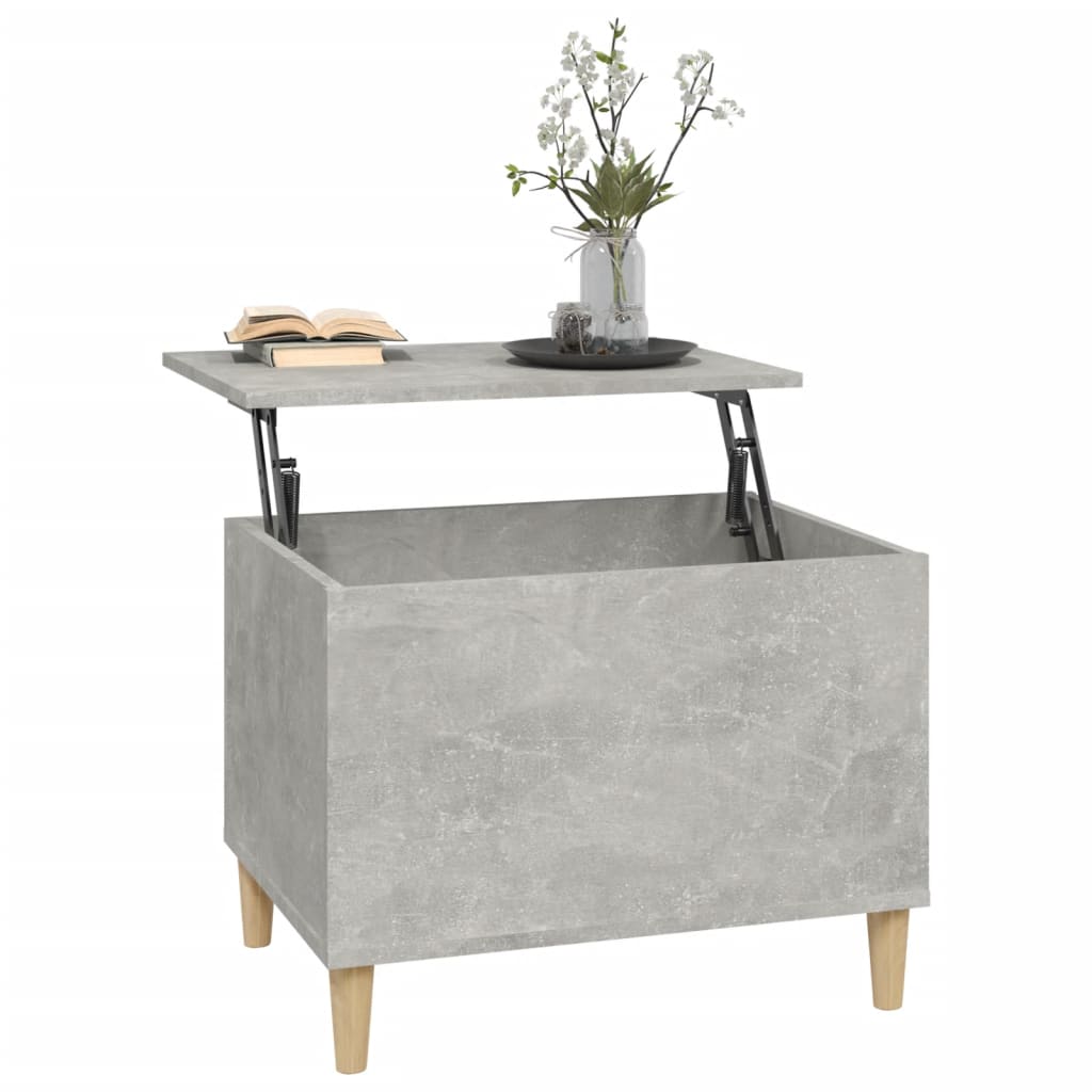 Table basse gris béton 60x44,5x45 cm en bois
