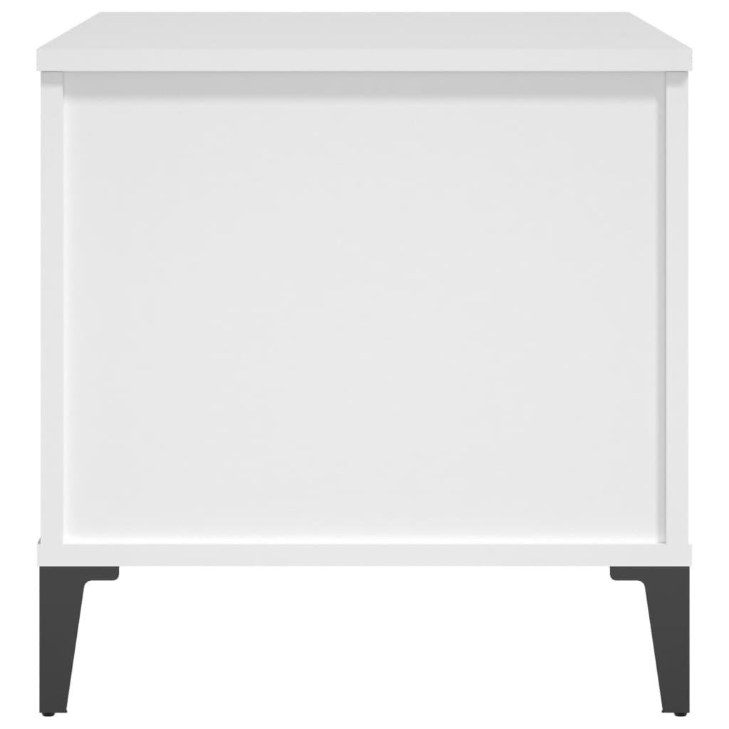 Table basse blanche 60x44,5x45 cm en bois