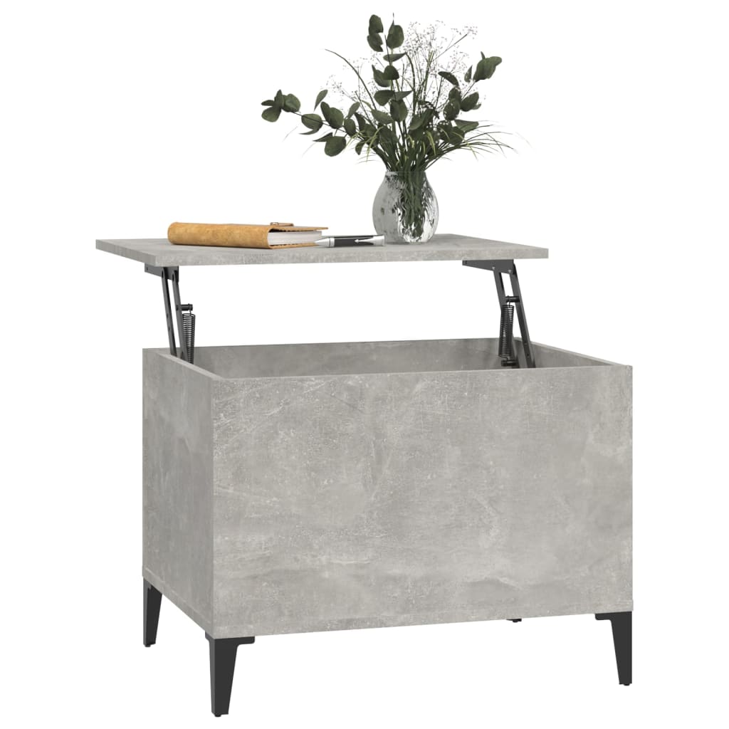 Table basse gris béton 60x44,5x45 cm en bois