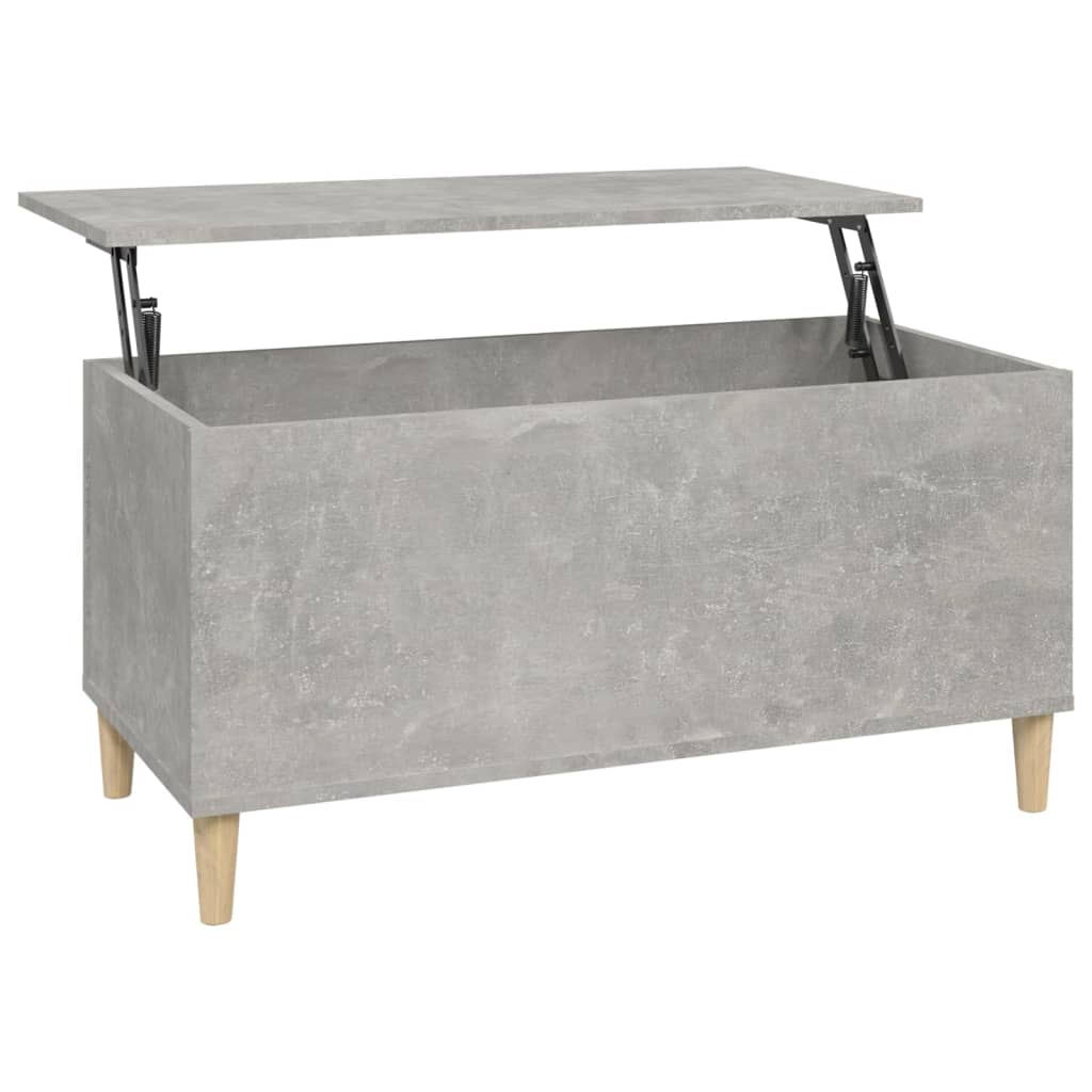 Table basse gris béton 90x44,5x45 cm en bois