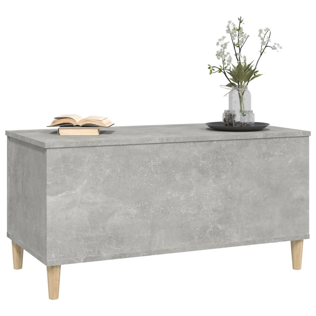 Table basse gris béton 90x44,5x45 cm en bois