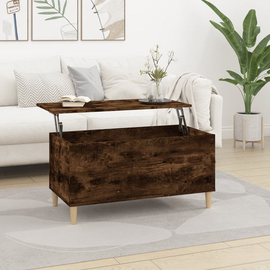 Coffee table smoked oak 90x44.5x45 cm wood material