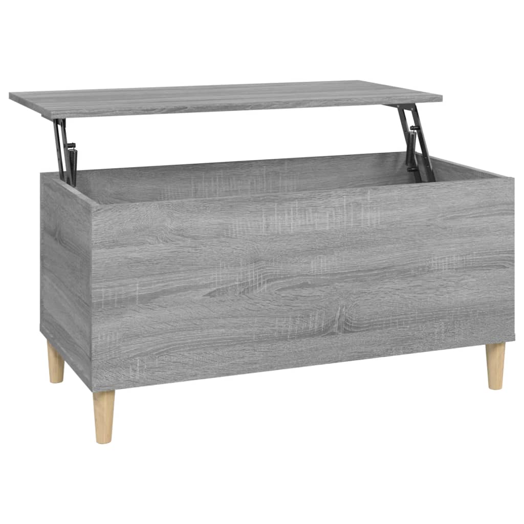 Table basse Sonoma grise 90x44,5x45 cm en bois