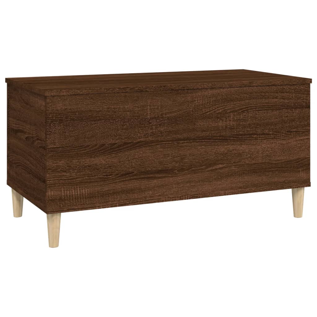 Table basse aspect chêne marron 90x44,5x45 cm en bois