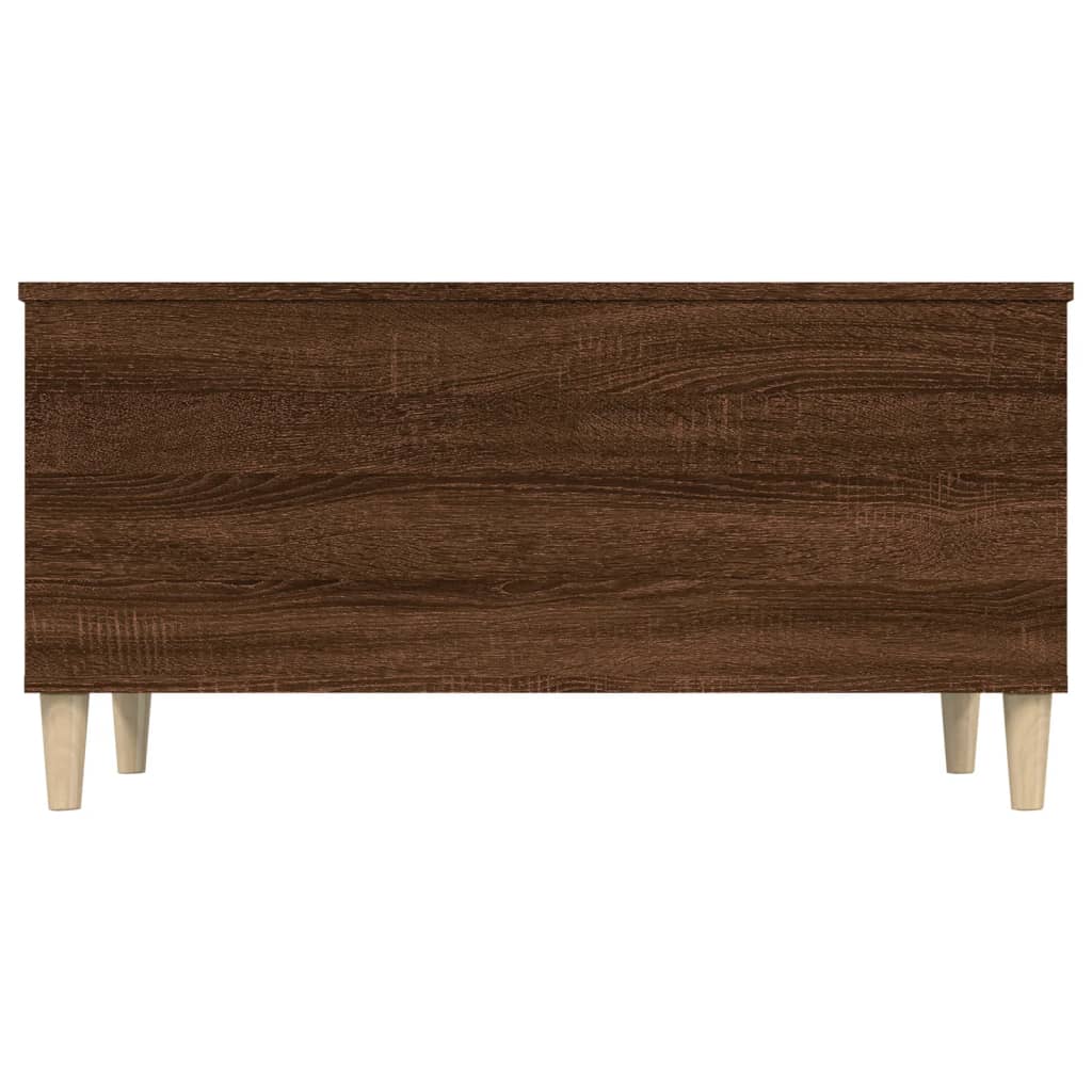 Table basse aspect chêne marron 90x44,5x45 cm en bois