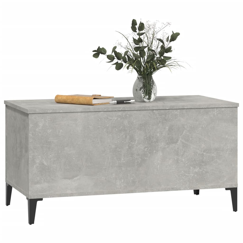 Table basse gris béton 90x44,5x45 cm en bois