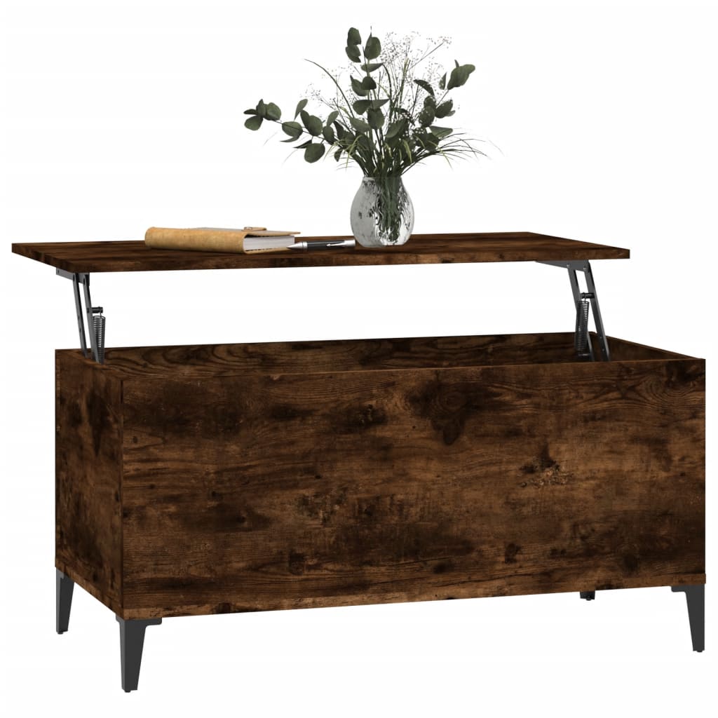 Coffee table smoked oak 90x44.5x45 cm wood material