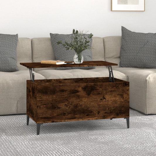 Coffee table smoked oak 90x44.5x45 cm wood material