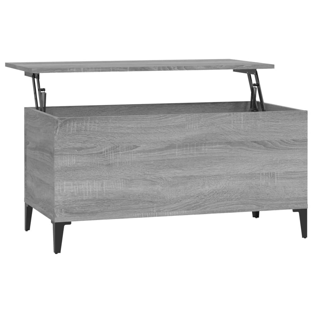 Table basse Sonoma grise 90x44,5x45 cm en bois