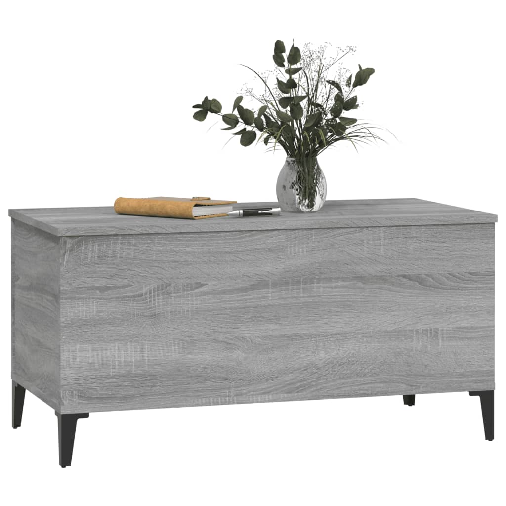 Table basse Sonoma grise 90x44,5x45 cm en bois