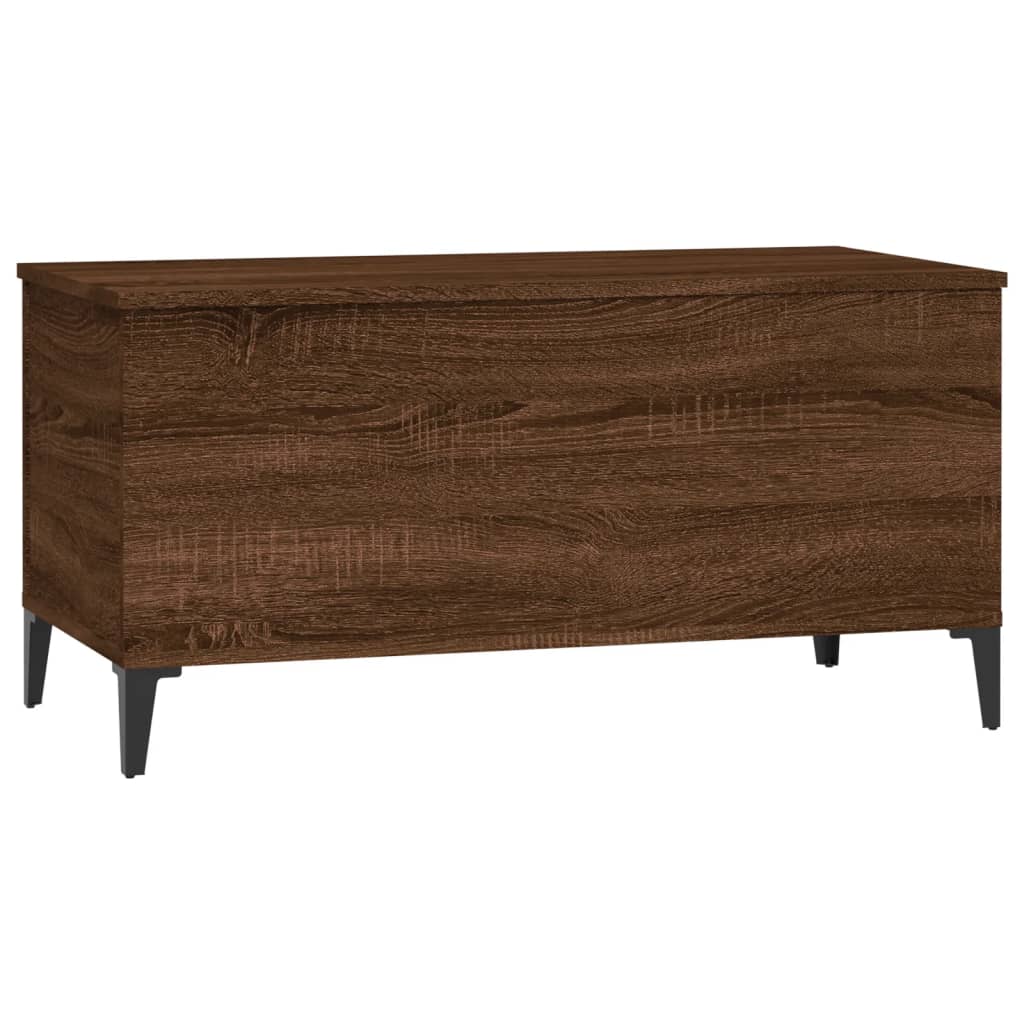 Table basse aspect chêne marron 90x44,5x45 cm en bois