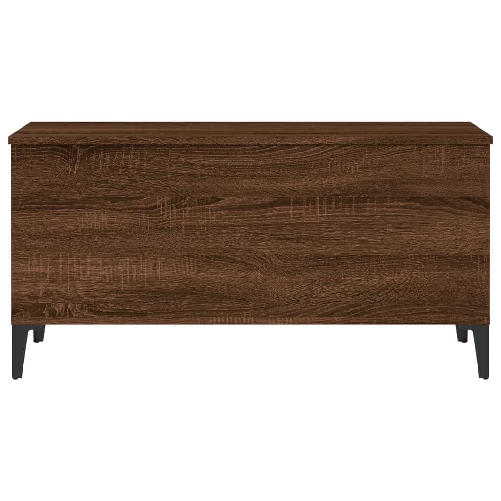 Table basse aspect chêne marron 90x44,5x45 cm en bois
