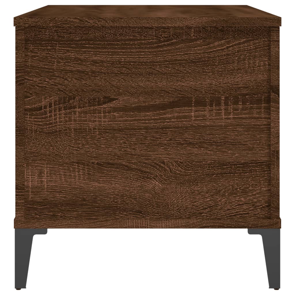 Table basse aspect chêne marron 90x44,5x45 cm en bois