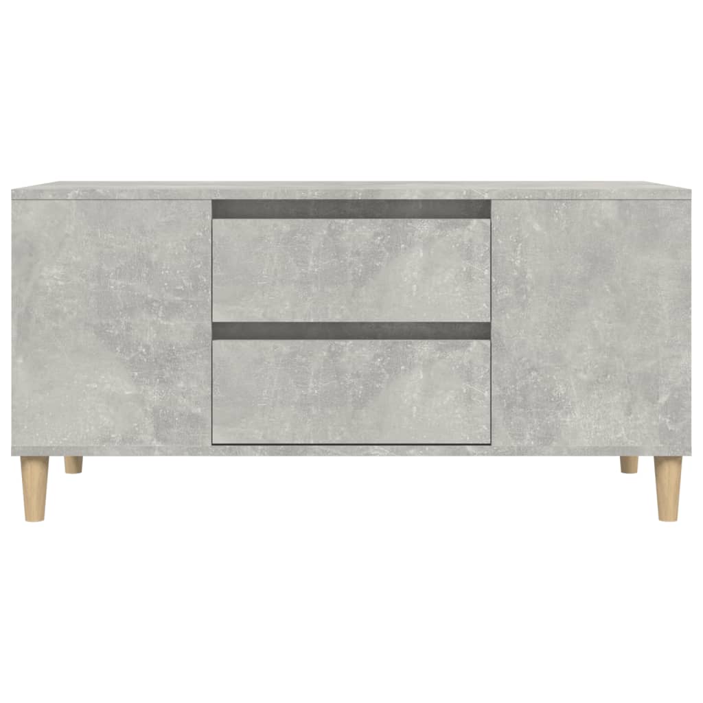 Meuble TV gris béton 102x44,5x50 cm en bois