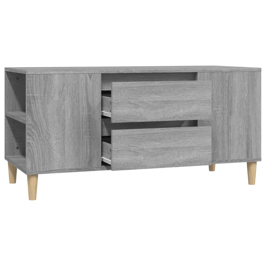 Meuble TV gris Sonoma 102x44,5x50 cm en bois