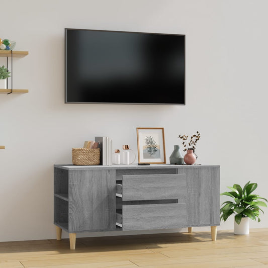 Meuble TV gris Sonoma 102x44,5x50 cm en bois