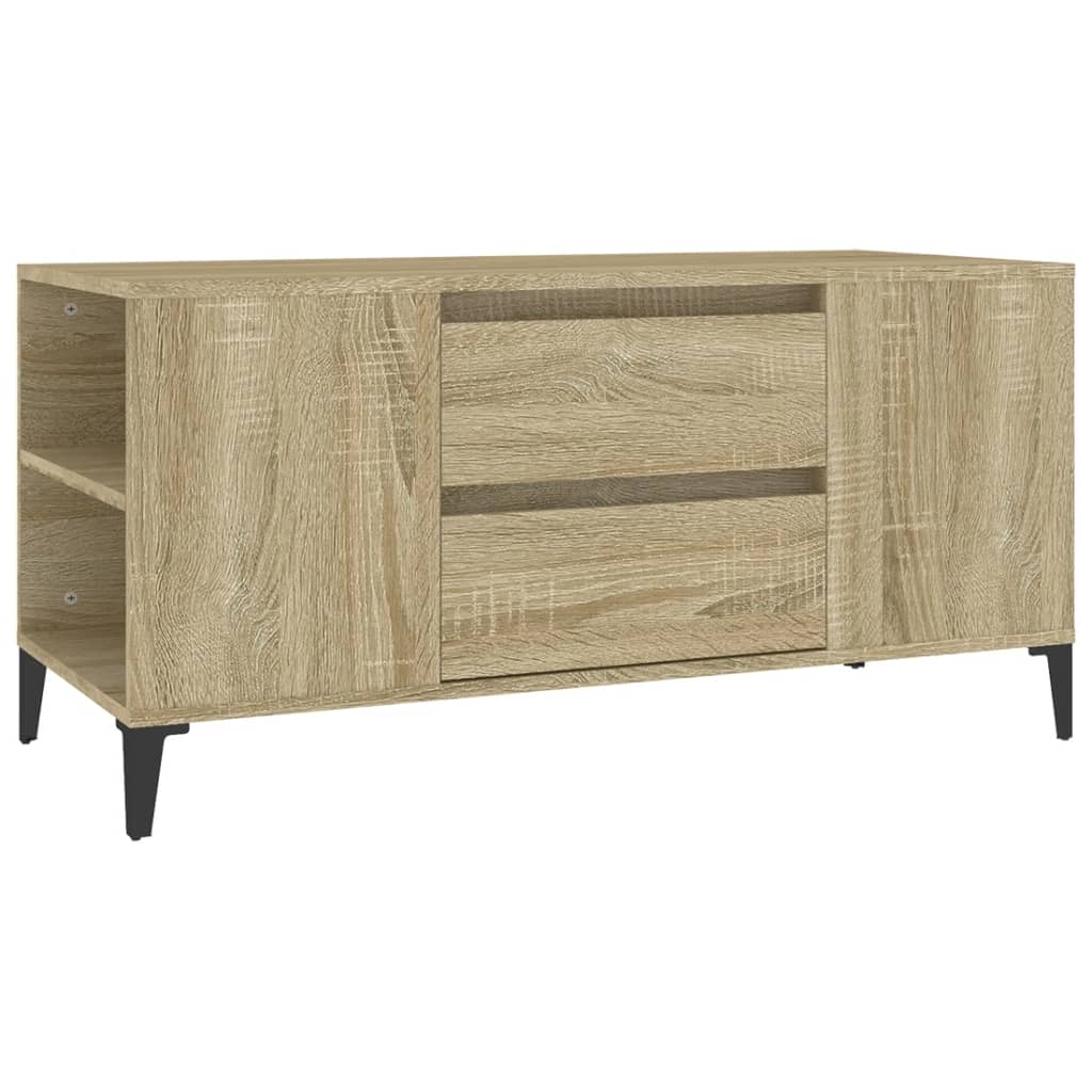 Meuble TV chêne Sonoma 102x44,5x50 cm matériau bois