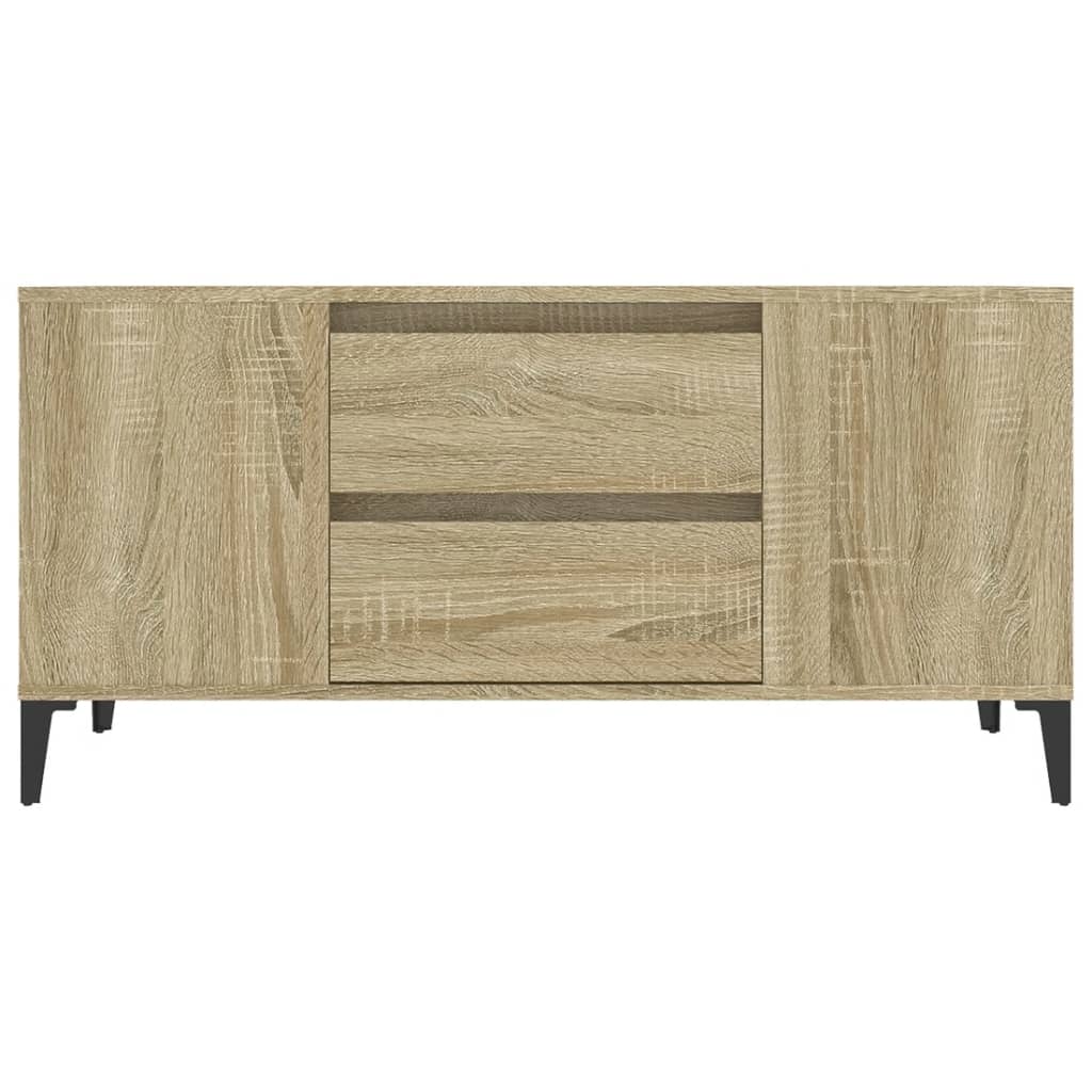 Meuble TV chêne Sonoma 102x44,5x50 cm matériau bois