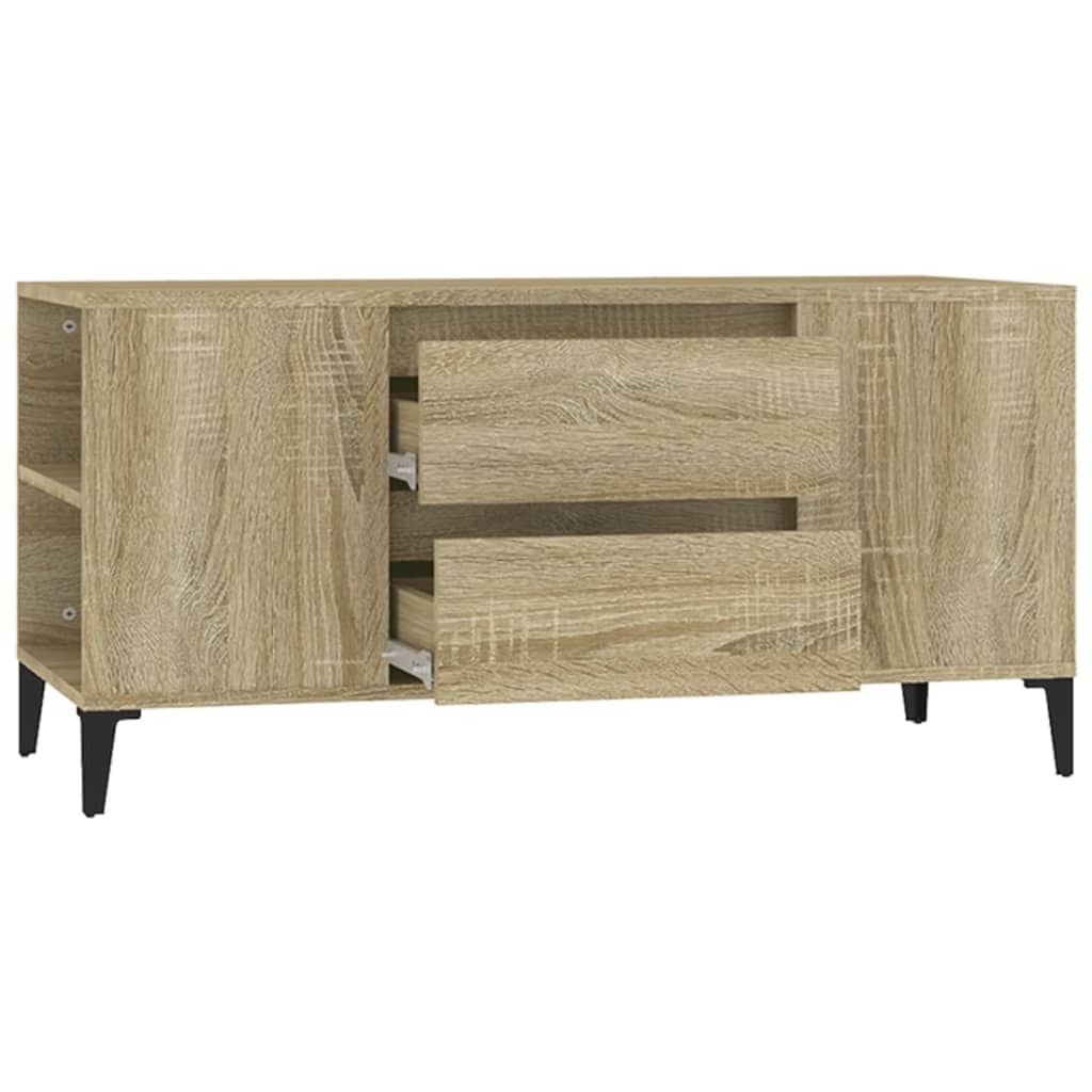 Meuble TV chêne Sonoma 102x44,5x50 cm matériau bois