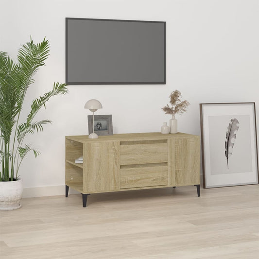 Meuble TV chêne Sonoma 102x44,5x50 cm matériau bois