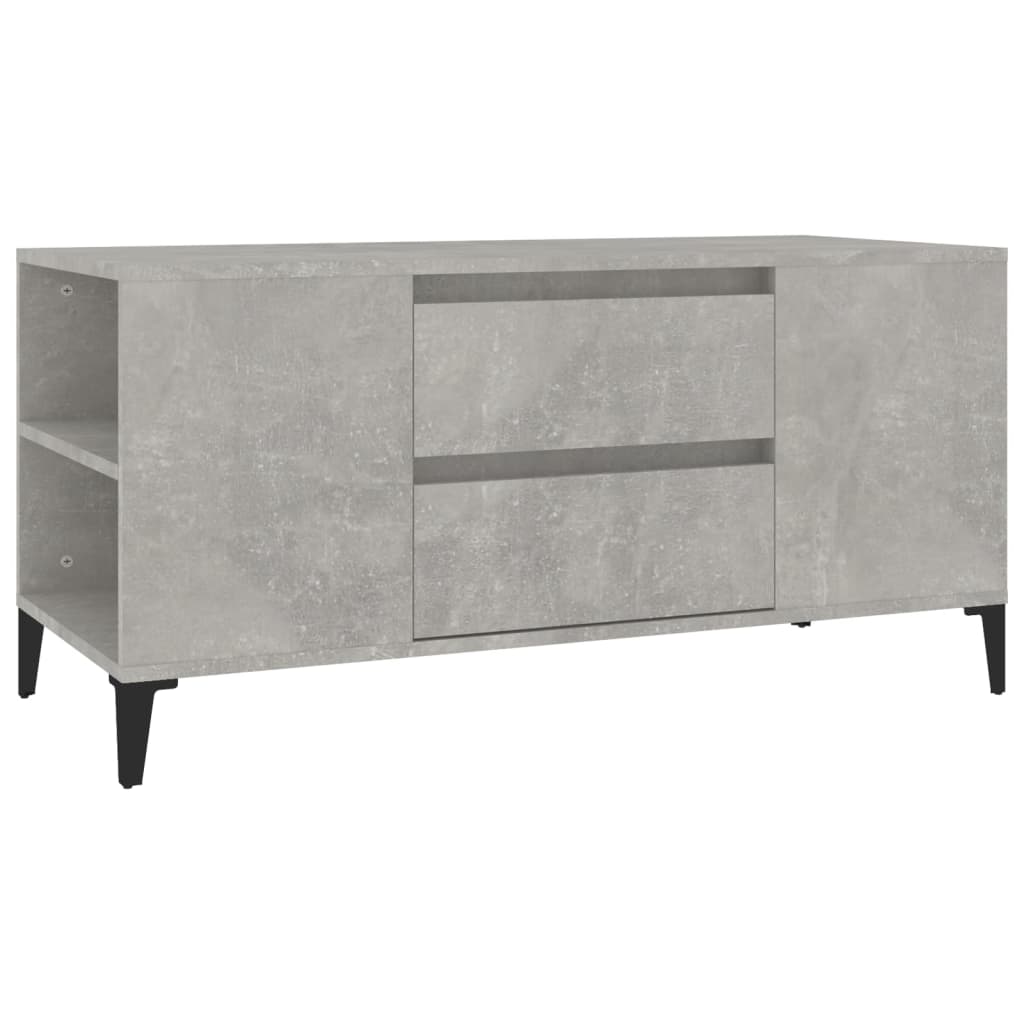 Meuble TV gris béton 102x44,5x50 cm en bois