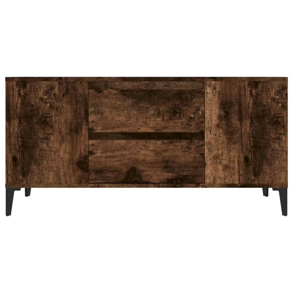 Meuble TV chêne fumé 102x44,5x50 cm matériau bois