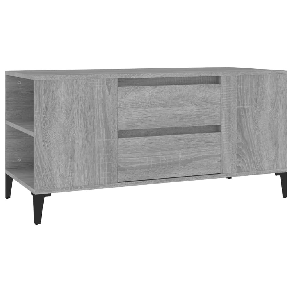 Meuble TV gris Sonoma 102x44,5x50 cm en bois