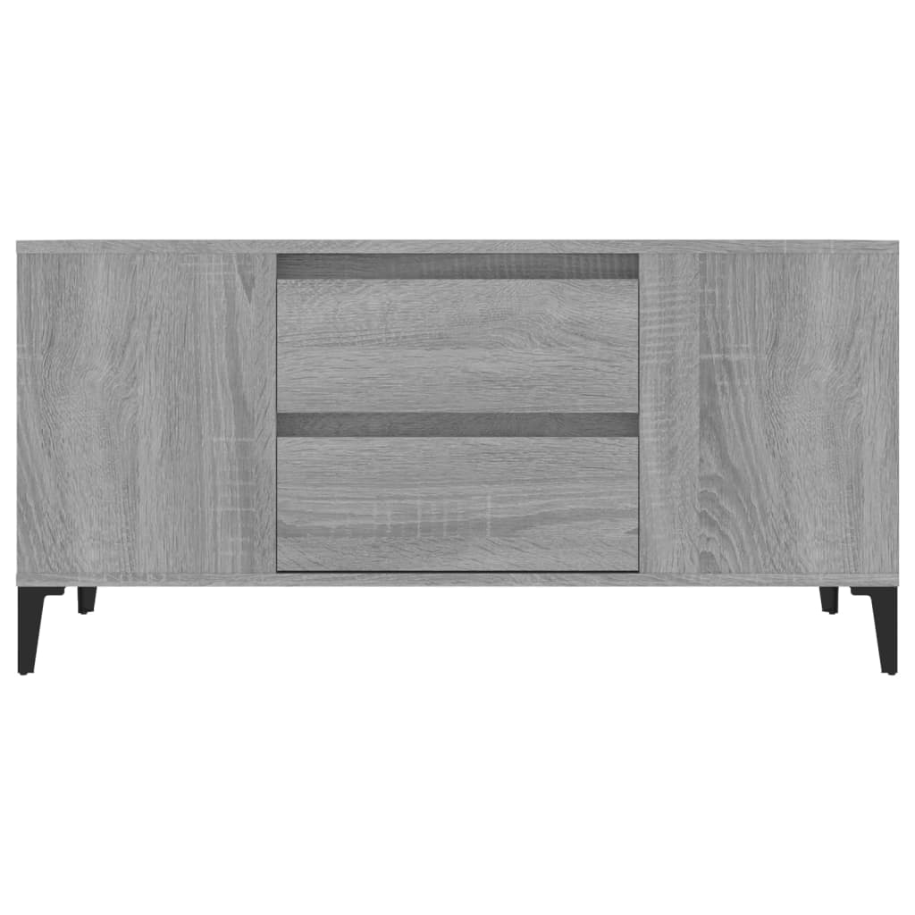 Meuble TV gris Sonoma 102x44,5x50 cm en bois