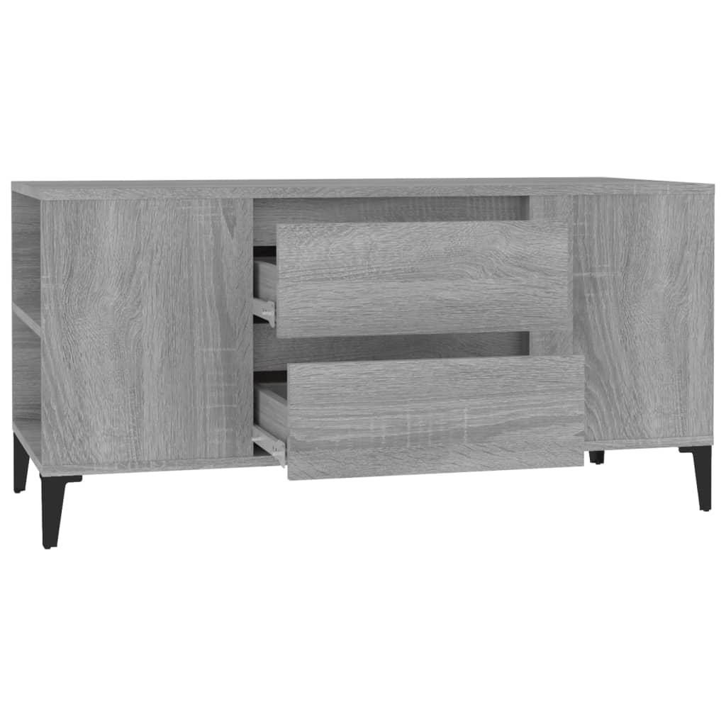 Meuble TV gris Sonoma 102x44,5x50 cm en bois