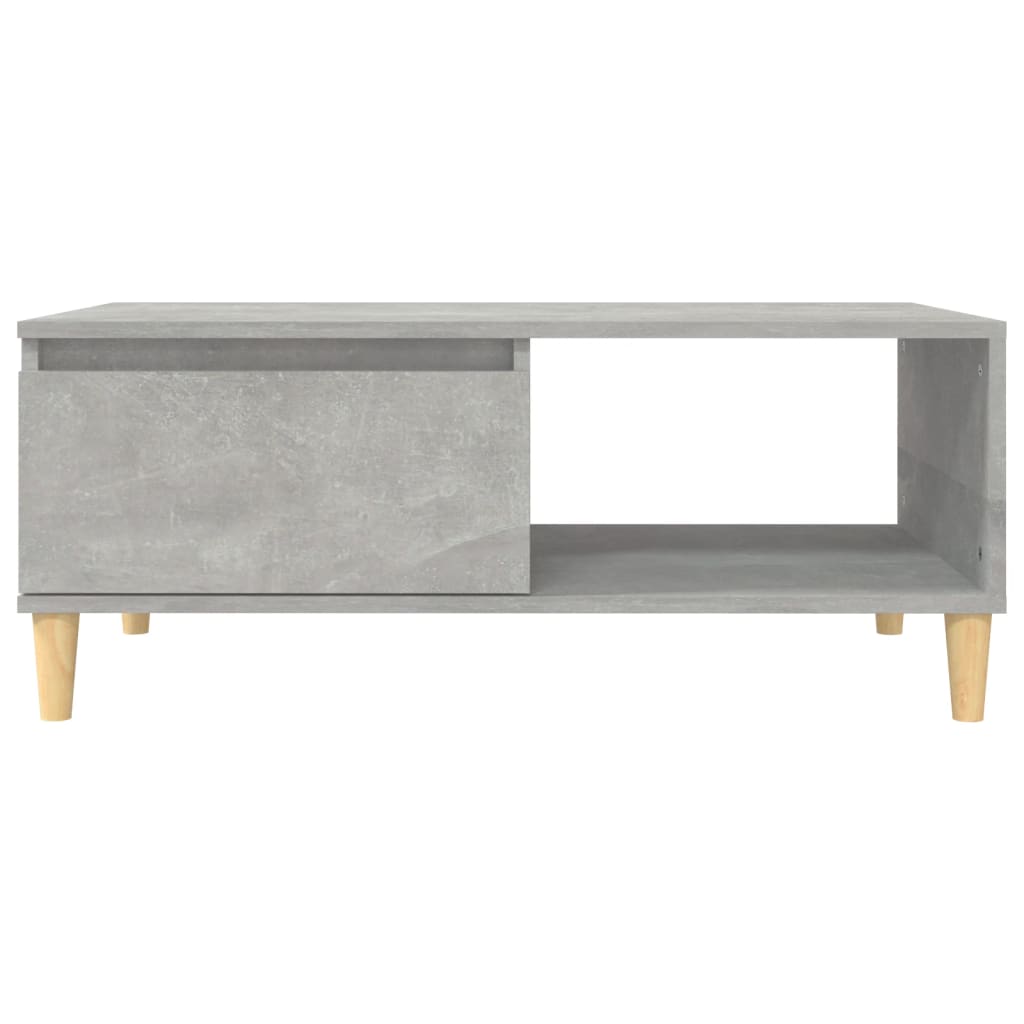Table basse gris béton 90x50x36,5 cm en bois