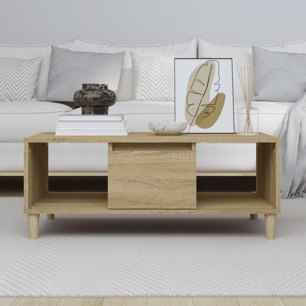 Table basse chêne Sonoma 90x50x36,5 cm en bois