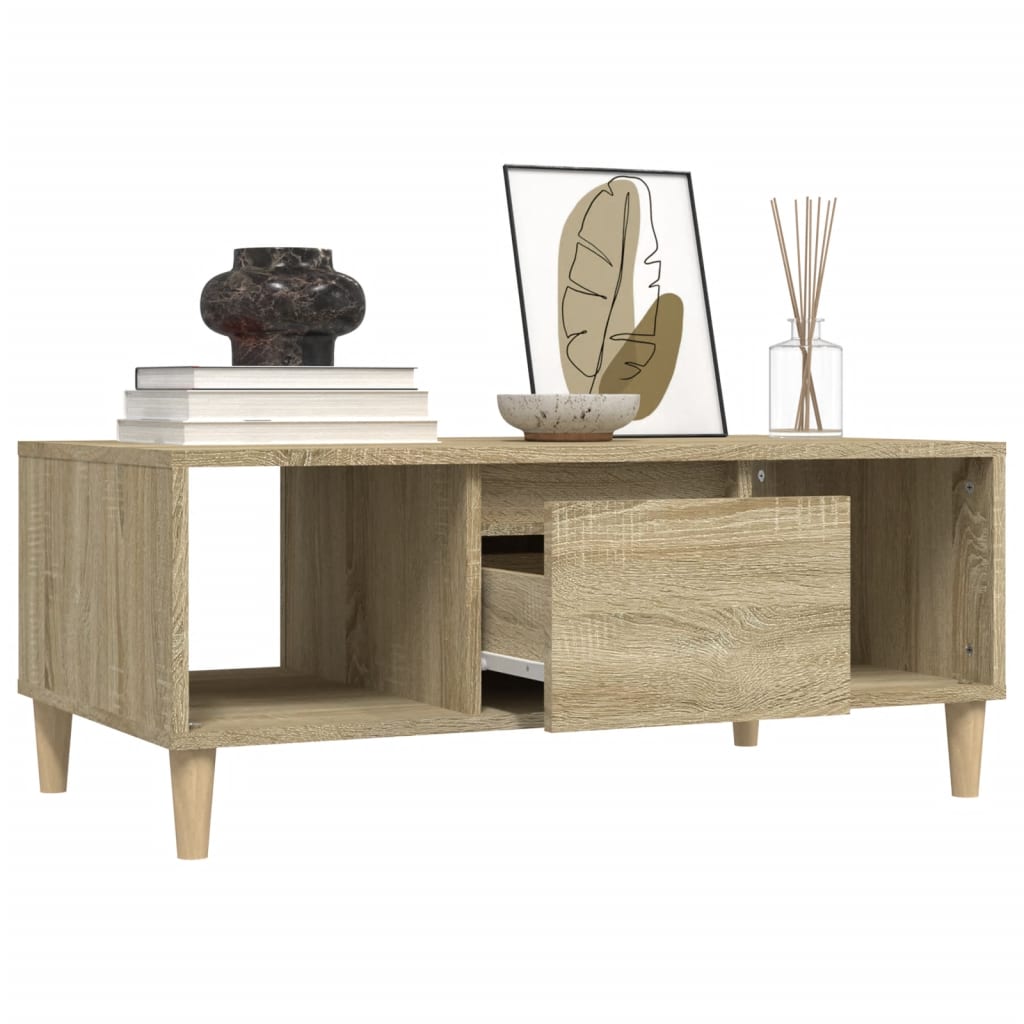 Table basse chêne Sonoma 90x50x36,5 cm en bois