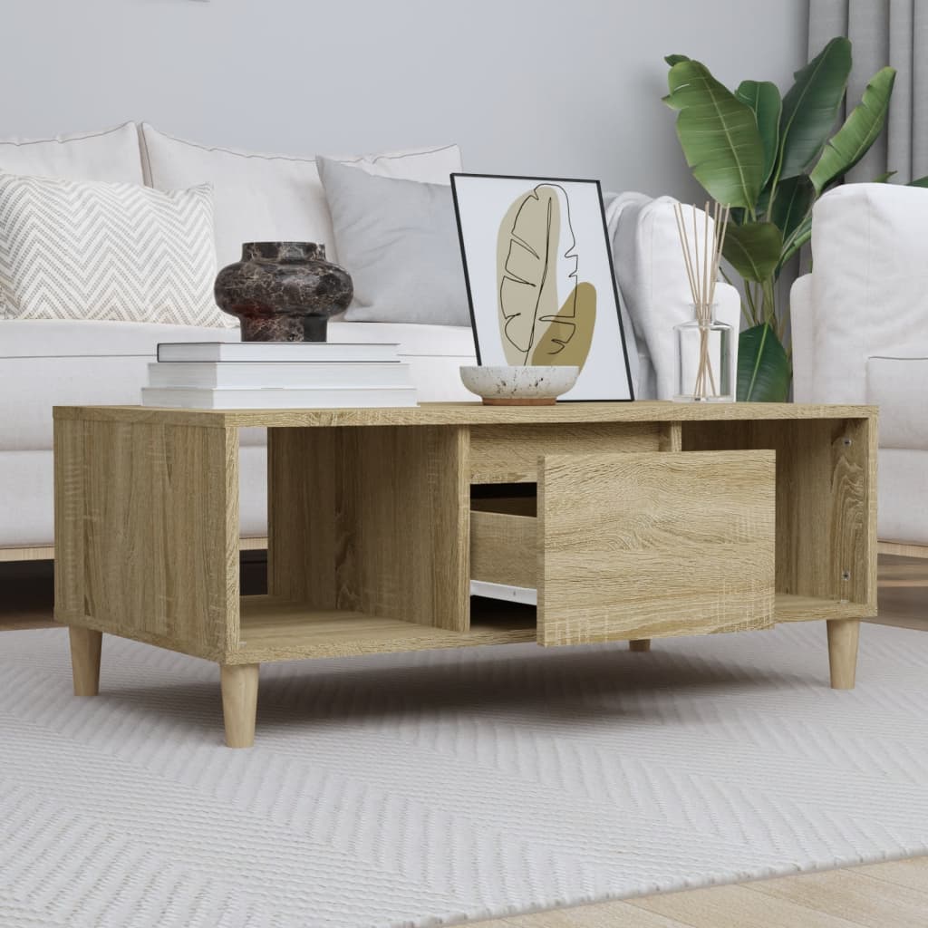 Table basse chêne Sonoma 90x50x36,5 cm en bois
