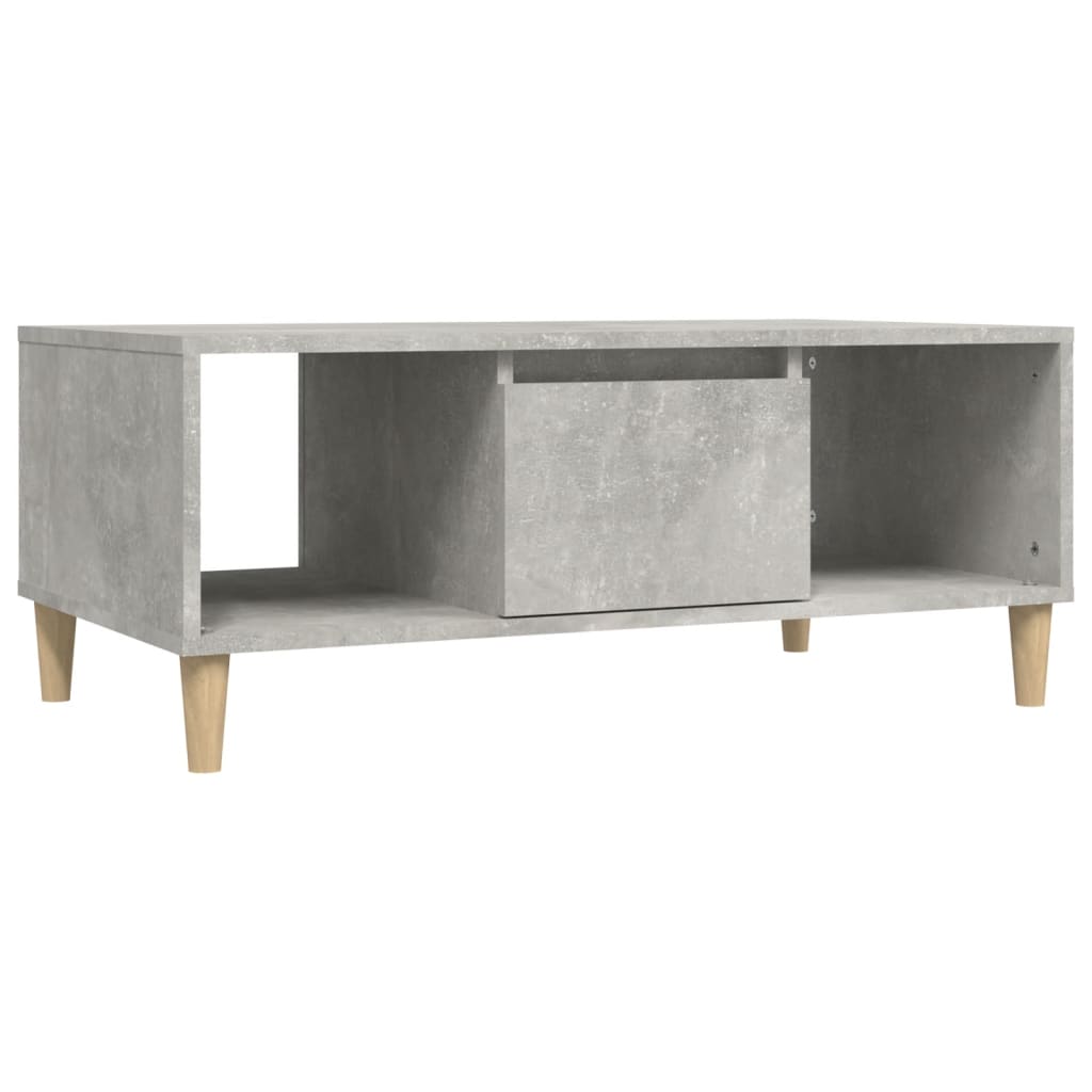 Table basse gris béton 90x50x36,5 cm en bois