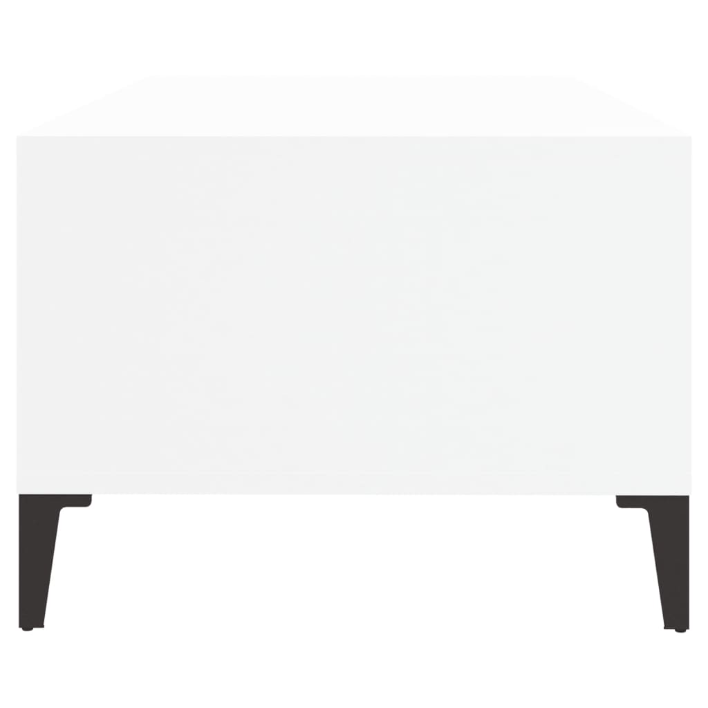 Table basse blanche 90x50x36,5 cm en bois