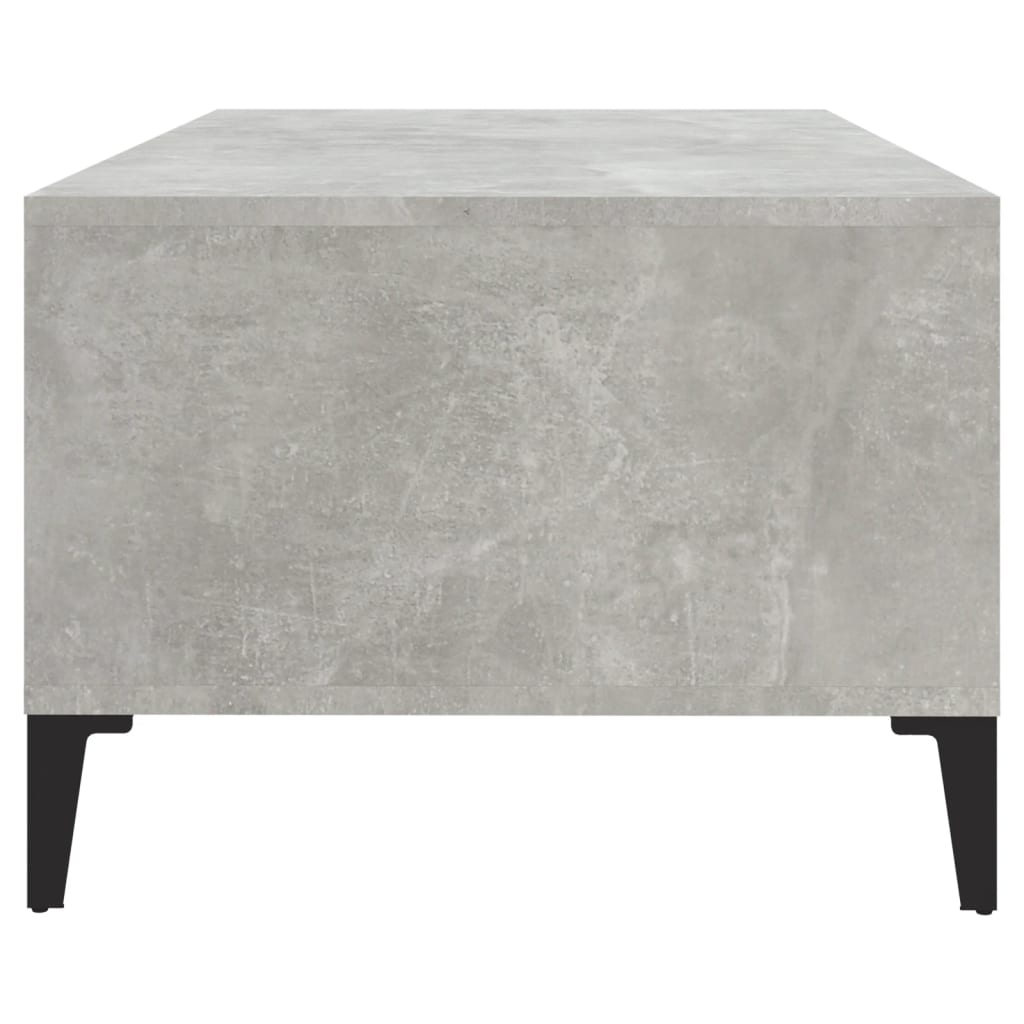 Table basse gris béton 90x50x36,5 cm en bois