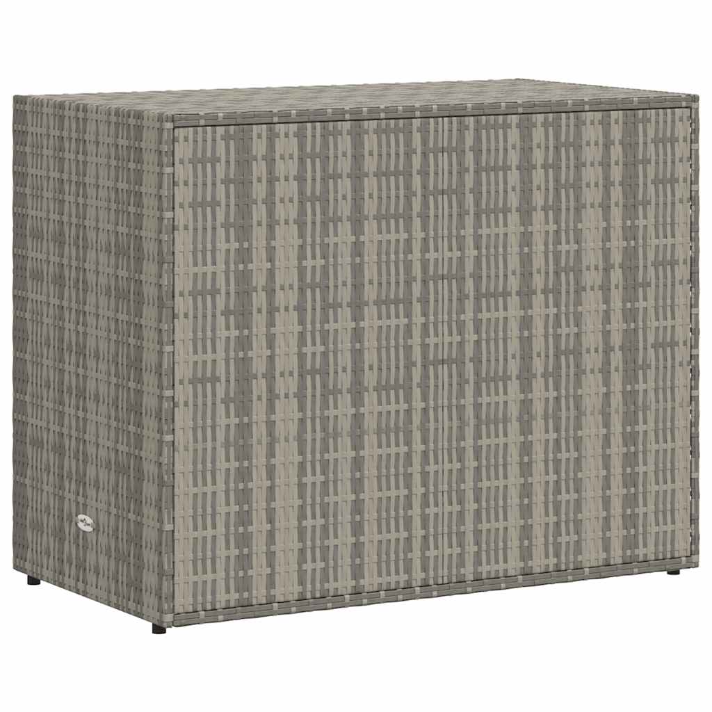 Gartenschrank Grau 100x55,5x80 cm Poly Rattan