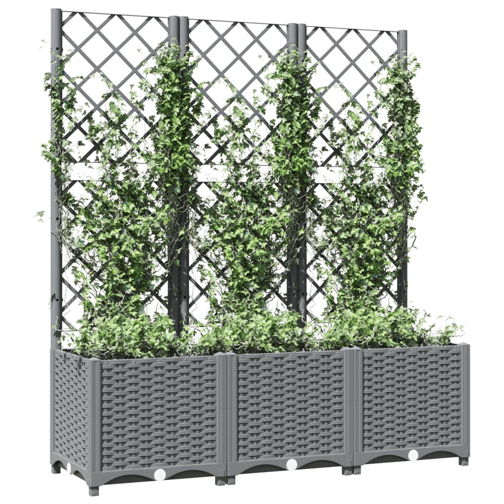 Garten-Pflanzgefäß Hellgrau 120 x 40 x 136 cm