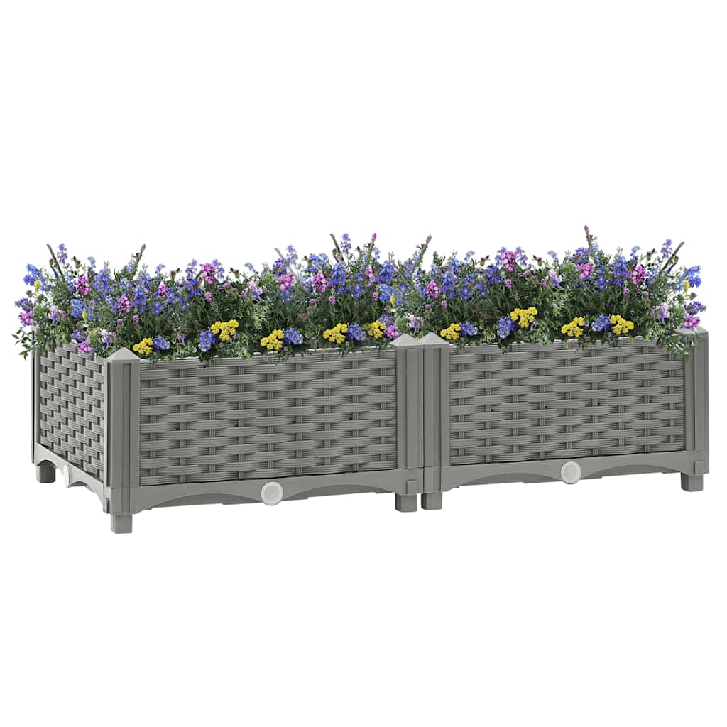 Jardinière surélevée 80x40x23 cm en polypropylène
