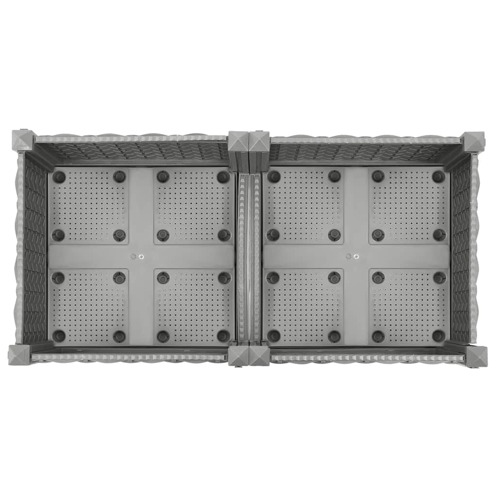 Jardinière surélevée 80x40x23 cm en polypropylène