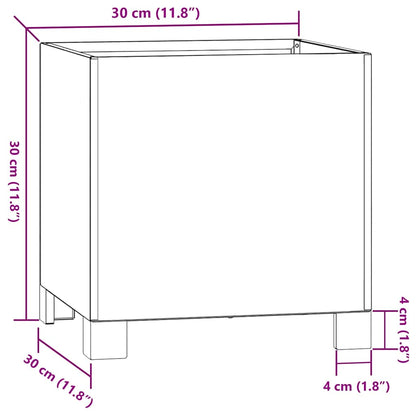 Pflanzkübel mit Beinen 2 Stk. Rostig 30x30x30 cm Cortenstahl