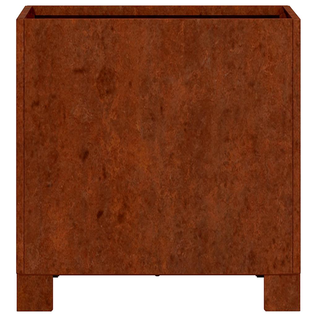 Pflanzkübel mit Beinen 2 Stk. Rostig 30x30x30 cm Cortenstahl