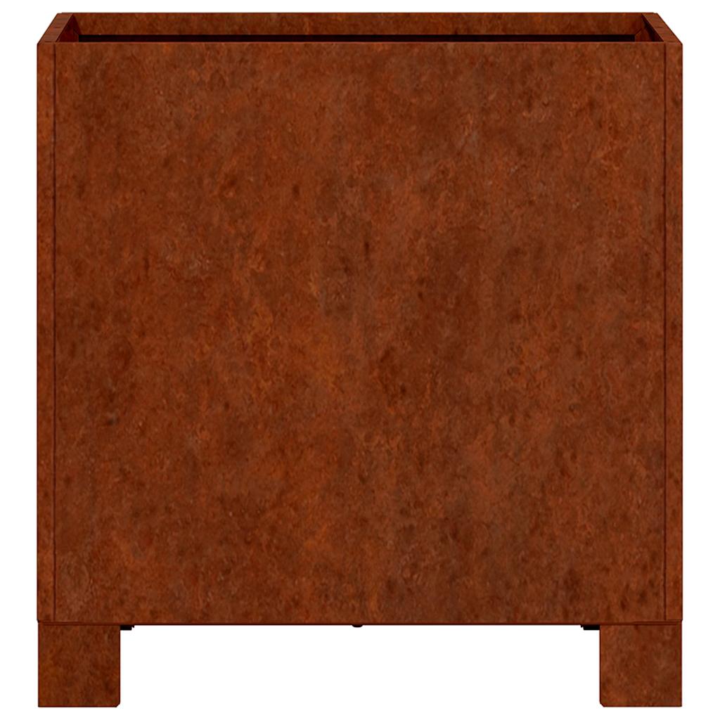 Pflanzkübel mit Beinen 2 Stk. Rostig 30x30x30 cm Cortenstahl