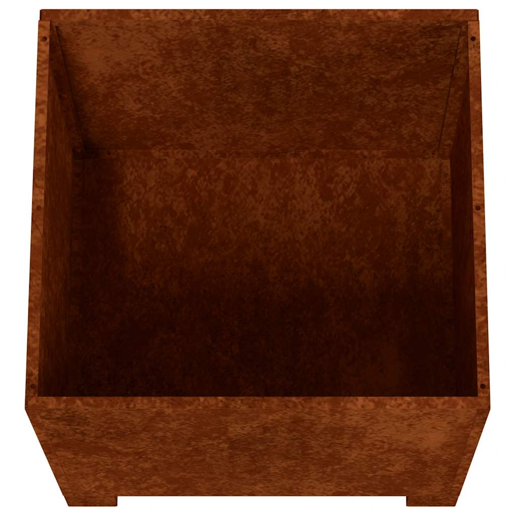 Pflanzkübel mit Beinen 2 Stk. Rostig 30x30x30 cm Cortenstahl