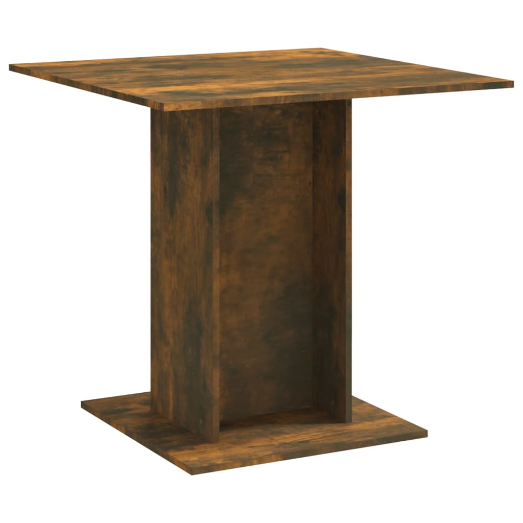 Table à manger chêne fumé 80x80x75 cm en bois