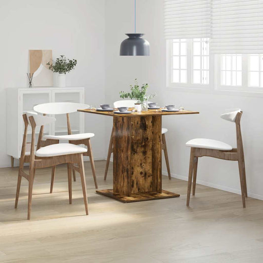 Table à manger chêne fumé 80x80x75 cm en bois