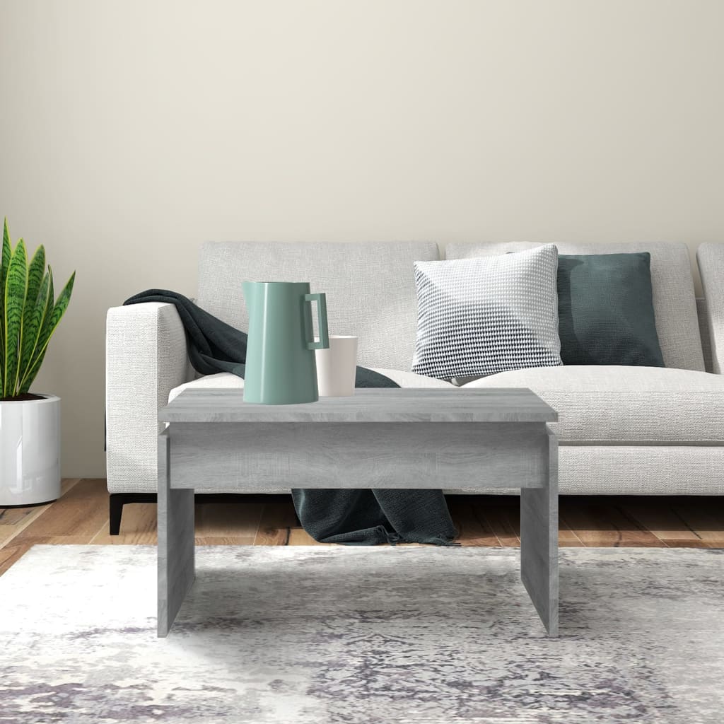 Table basse grise Sonoma 68x50x38 cm en bois