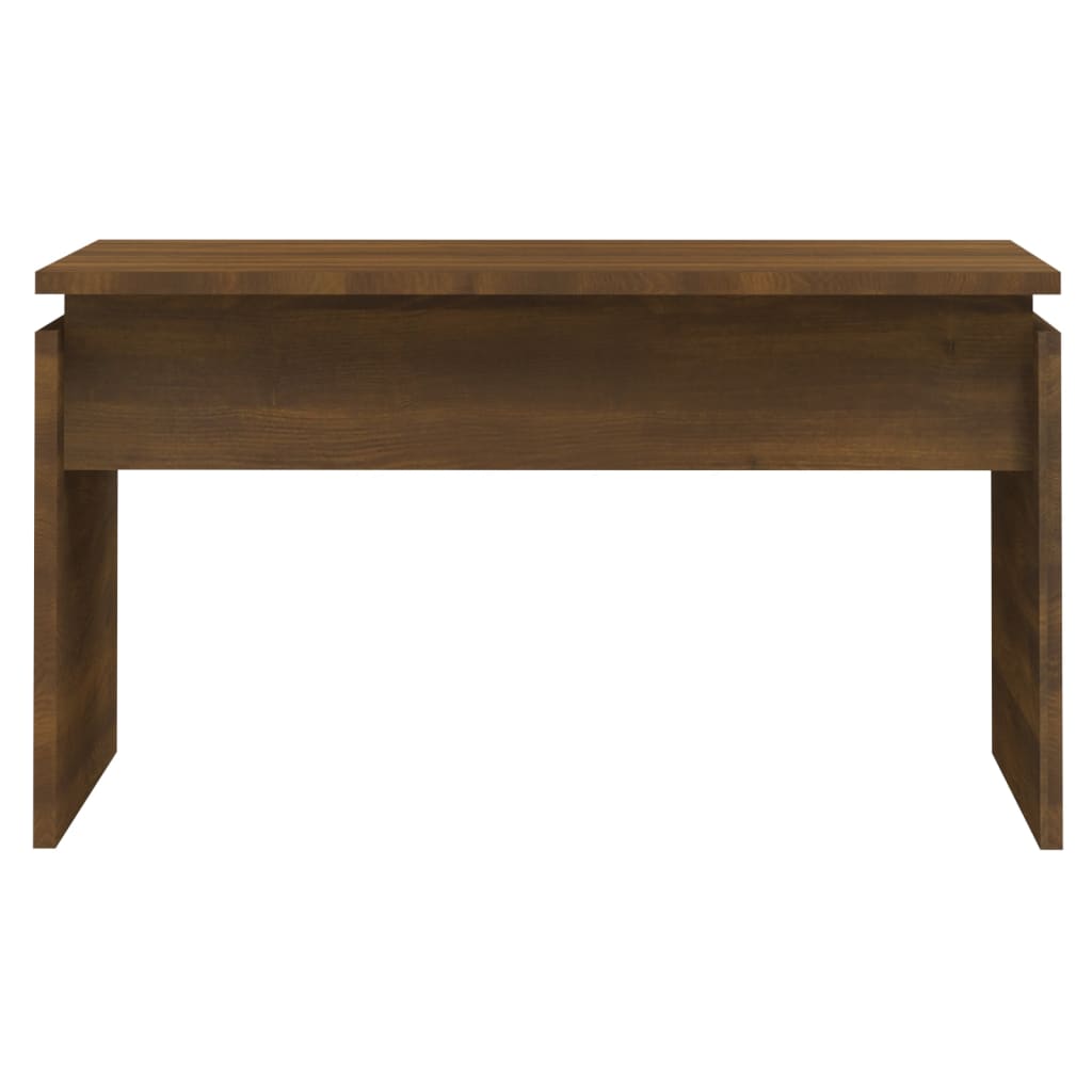 Table basse aspect chêne marron 68x50x38 cm matériau bois